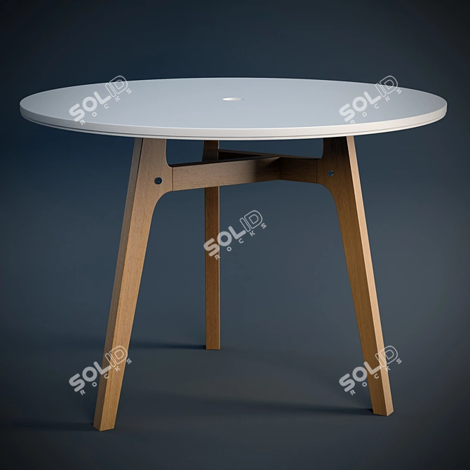 Elegant P&W-007 Dining Table 3D model image 1