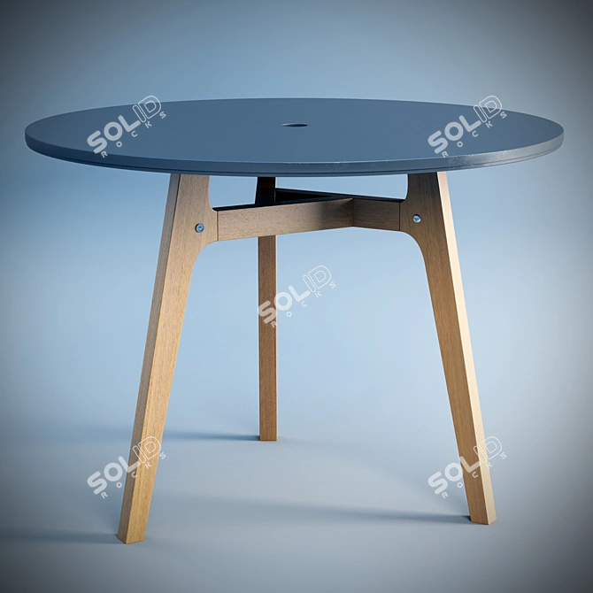 Elegant P&W-007 Dining Table 3D model image 2