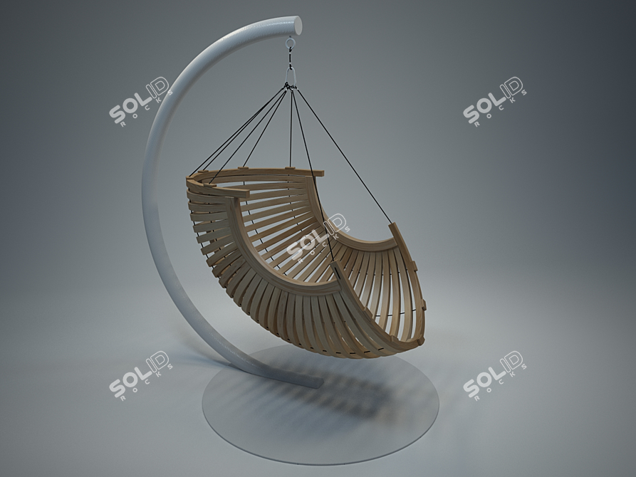 Floating Comfort: Suspended Chair 3D model image 1