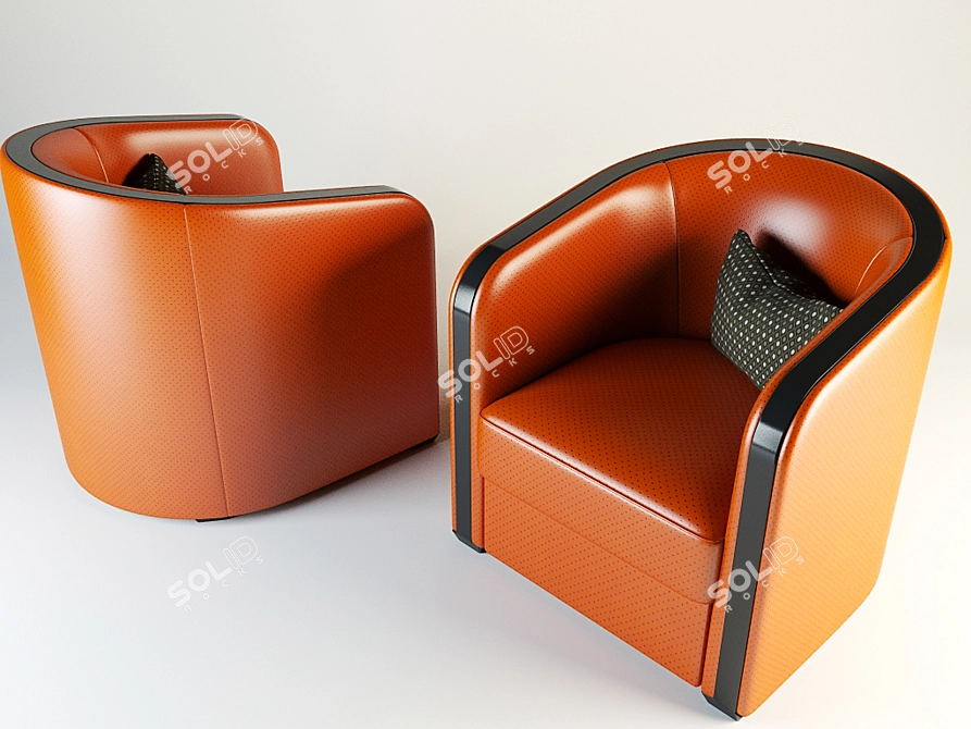 Luxury Turri Armchair - Elegant and Comfortable 3D model image 1