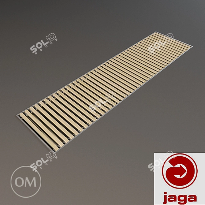 Jaga Mini Canal B26 Wood: Stylish and Compact Radiator 3D model image 1