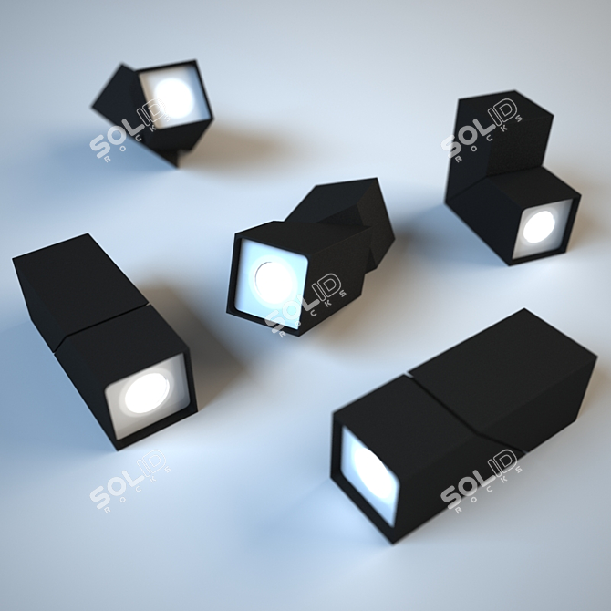 Sleek Swivel Lamps 3D model image 1