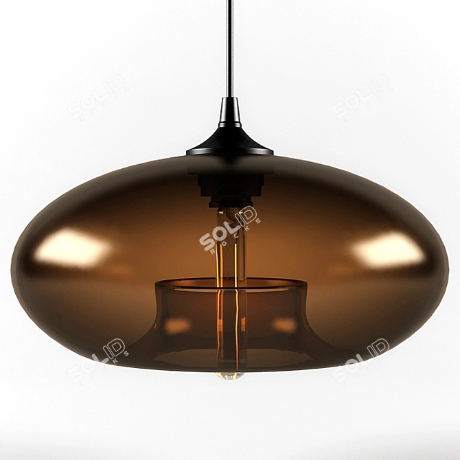 Ethereal Glow Chocolate Chandelier 3D model image 1