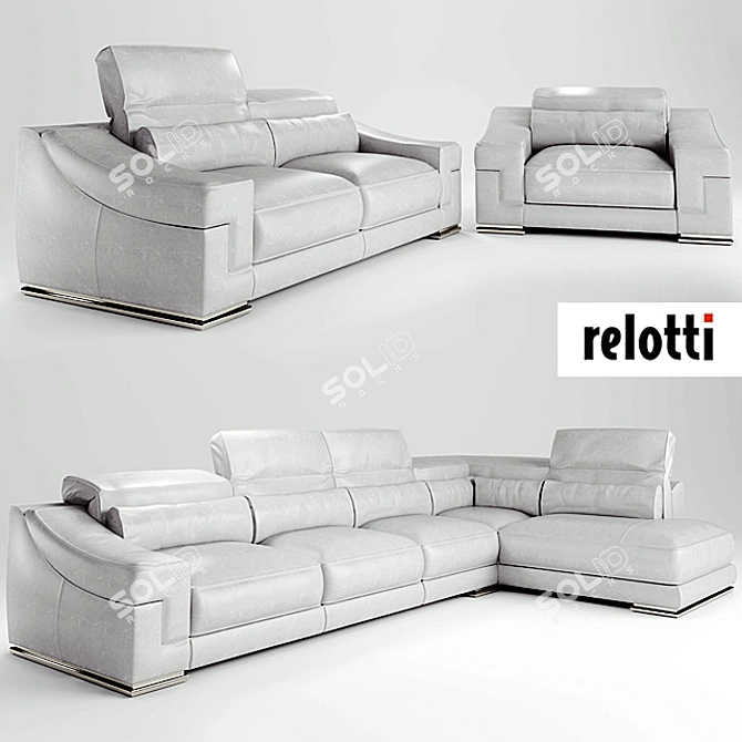 Relotti CALIFORNIA Chair: A Splendid Seating Experience 3D model image 1