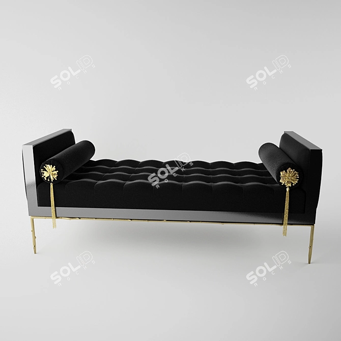 Luxurious Velvet Day Bed - PRIVÊ 3D model image 1