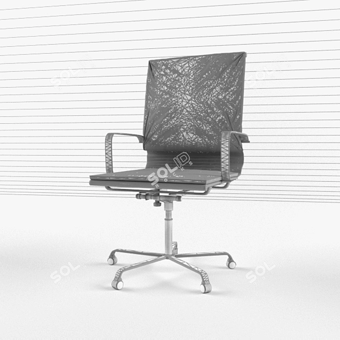 Sleek Ergonomic Office Chair 3D model image 3