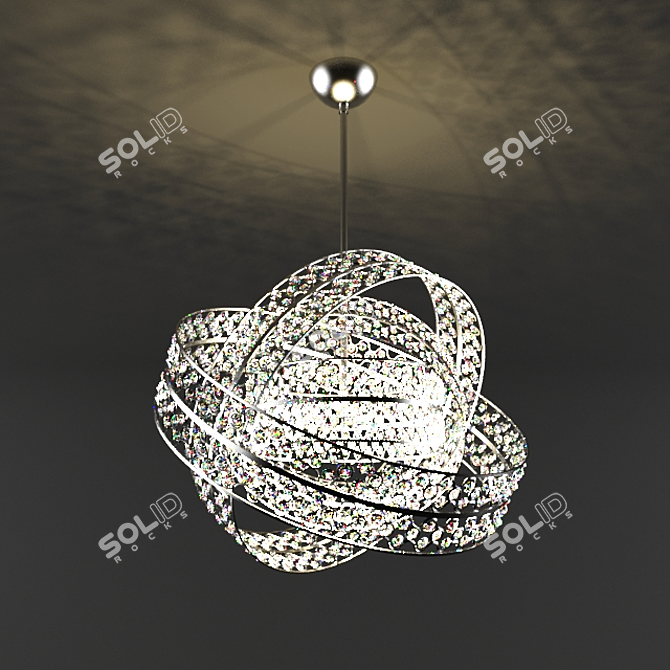 Stunning Galaxy Chandelier: Illuminate Your Space! 3D model image 1