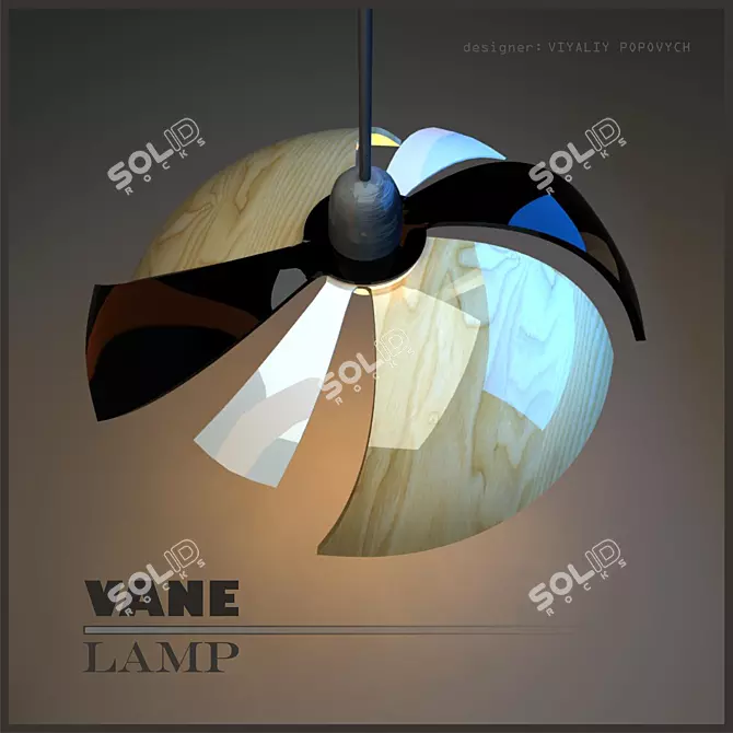 Modern Texture-Attached Chandelier 3D model image 1