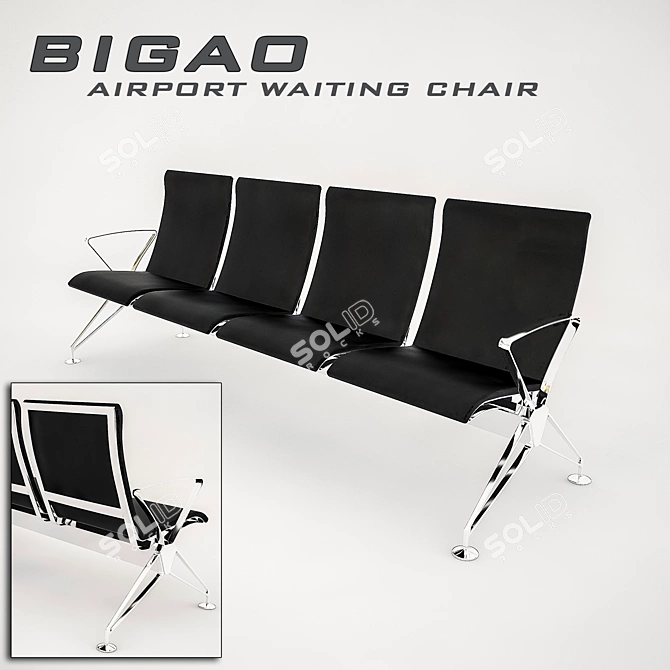 Bigao Link Chair - Sleek and Stylish Seating Solution 3D model image 1