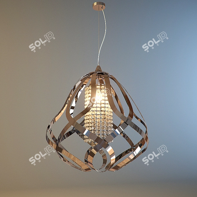 Dazzling Bingo Strass Pendant 3D model image 1