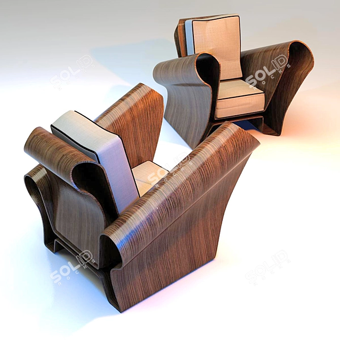 ErgoLux Chair: Stylish and Comfortable 3D model image 1