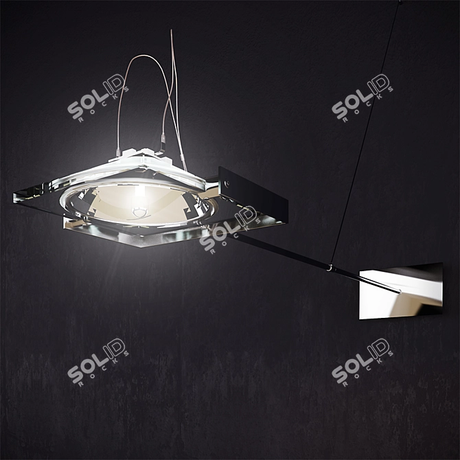 Elegant San Siro Wall Light 3D model image 1