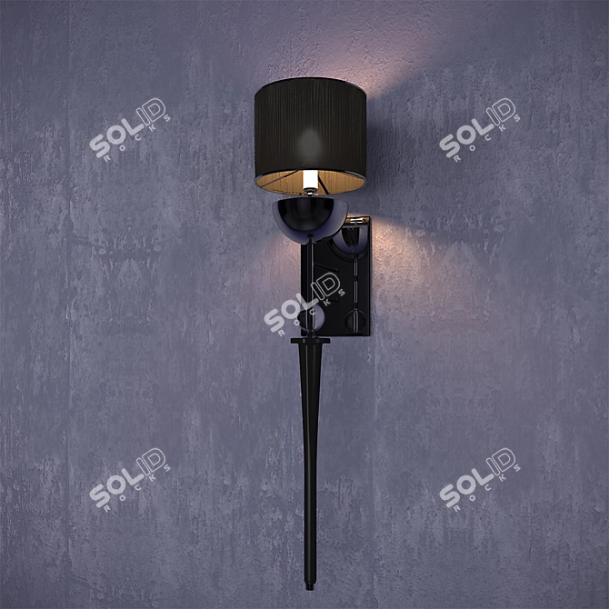 Elegant Melody Wall Light 3D model image 1