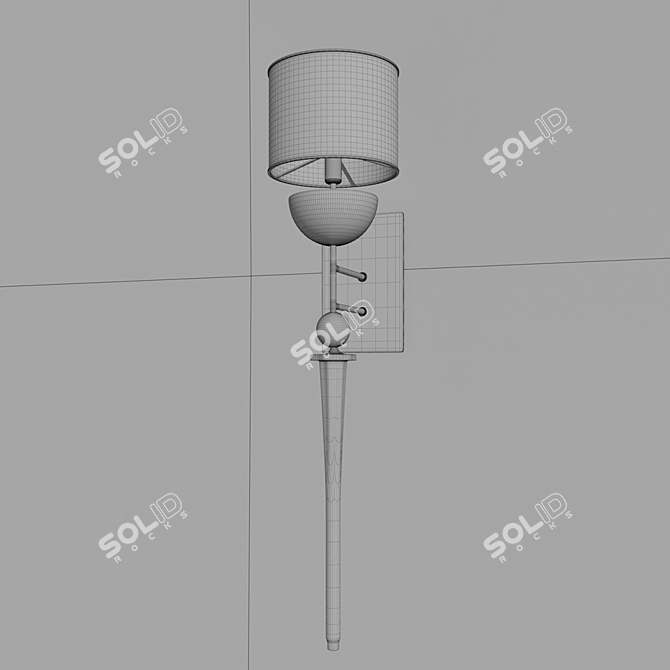 Elegant Melody Wall Light 3D model image 2