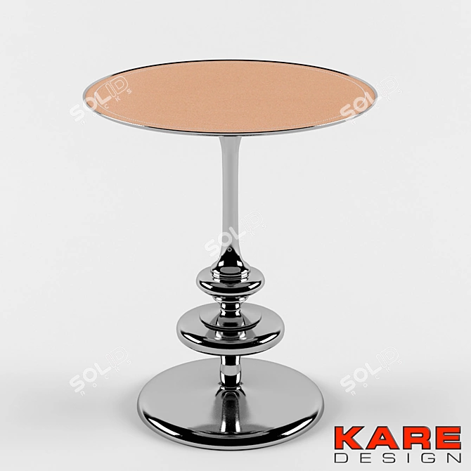 Swing Leather Side Table by KARE 3D model image 1
