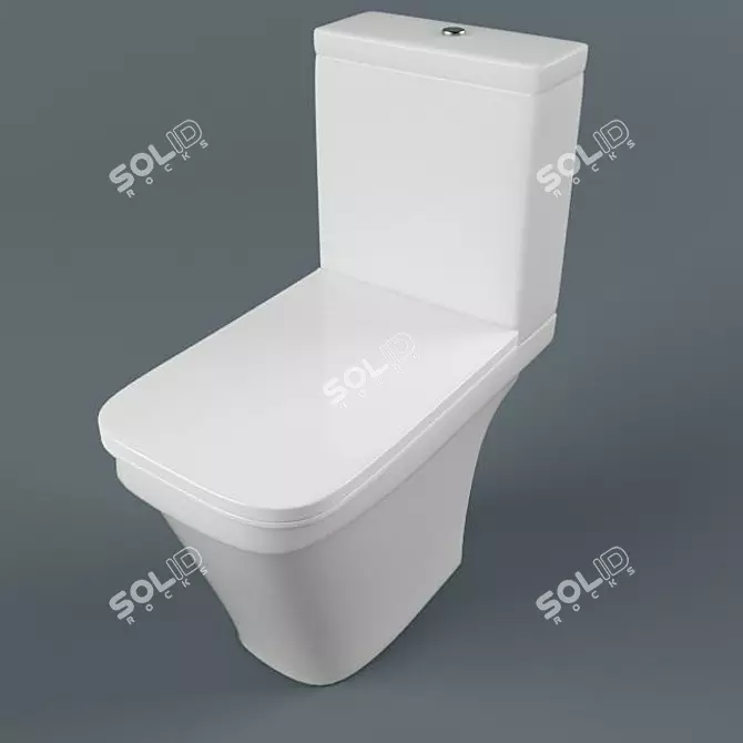 Hatria Erika Pro Q - Compact Toilet 3D model image 1