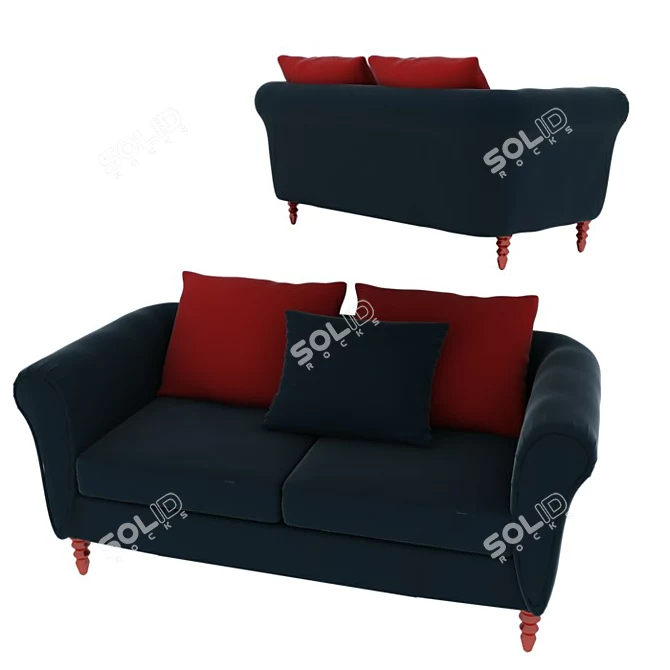 Cozy Comfort Sofa 3D model image 1