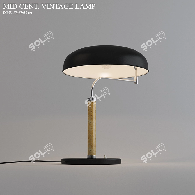 Retro-inspired Table Lamp 3D model image 1