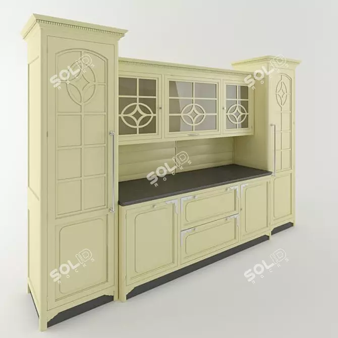 Elegant Islmorada Kitchen Solution 3D model image 1