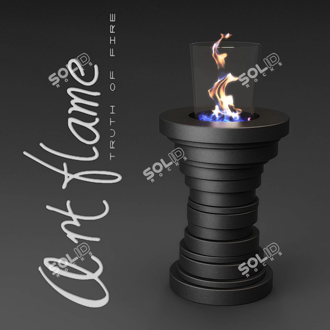 Custom Biofuel Fireplace by Art Flame 3D model image 1