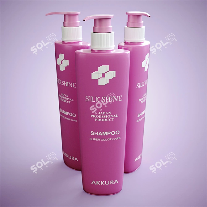 Akkura Hair Shampoo: High-Quality Care 3D model image 1