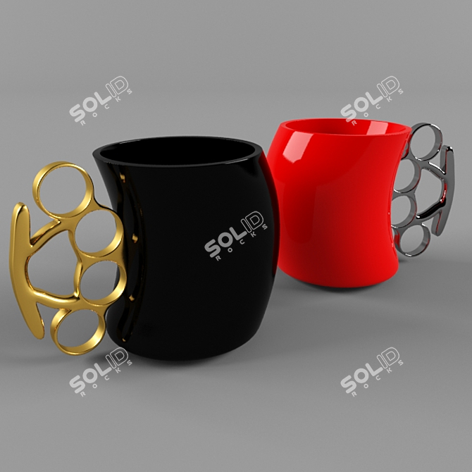 Bold Knuckle Cup 3D model image 1