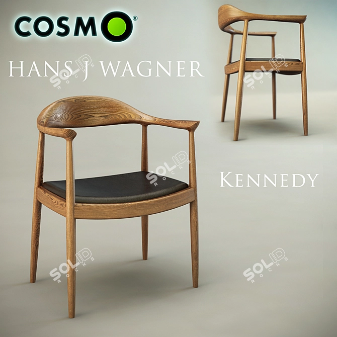 Kennedy: Sleek Designer Chair 3D model image 1