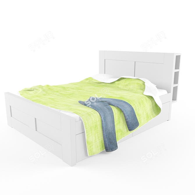 Title: Sleek and Stylish IKEA Brimnes 3D model image 1