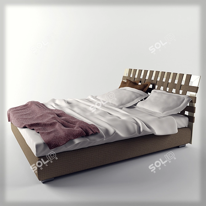 Modern Netted Bed 3D model image 1