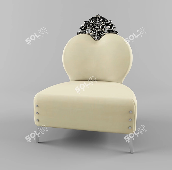 Elegant Lounge Chair: Kreslo Creazioni 3D model image 2