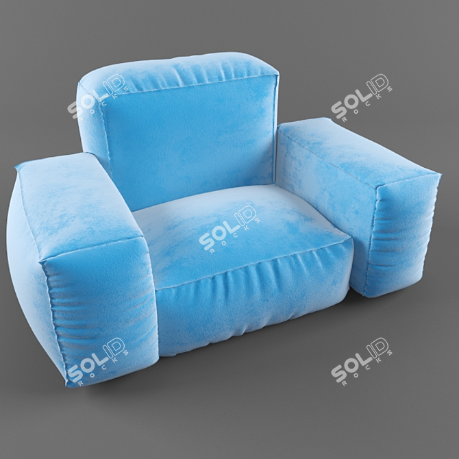 Cozy Comfort Pouf 3D model image 2