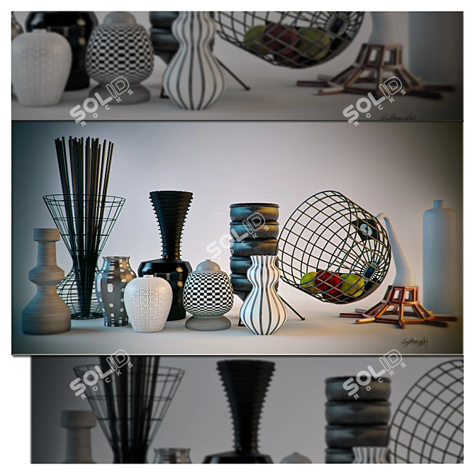 Elevate Your Interior with 11 Objects 3D model image 1