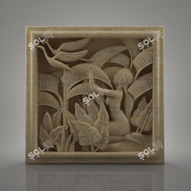 SereneStone: Soft, Natural Stone Comfort 3D model image 1