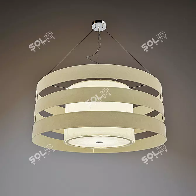 Elegant Crystal Chandelier 3D model image 1