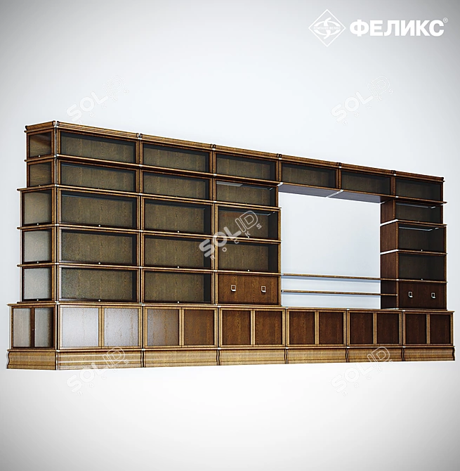 Felix Bookshelves: Stylish and Functional 3D model image 1