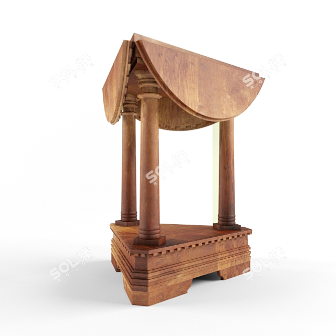 Classic Albeniz Drop Leaf Table 3D model image 1