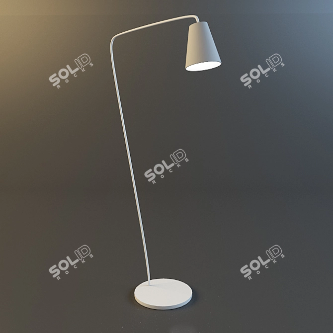 Sleek CONUS Light Fixture 3D model image 1