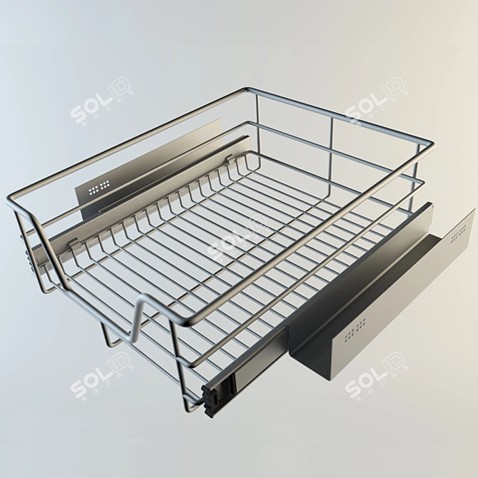 Retractable FF Cart: Versatile furniture fittings 3D model image 1