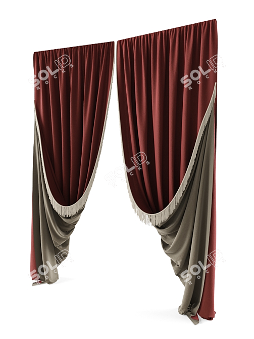 Classic Fringed Blind 3D model image 1