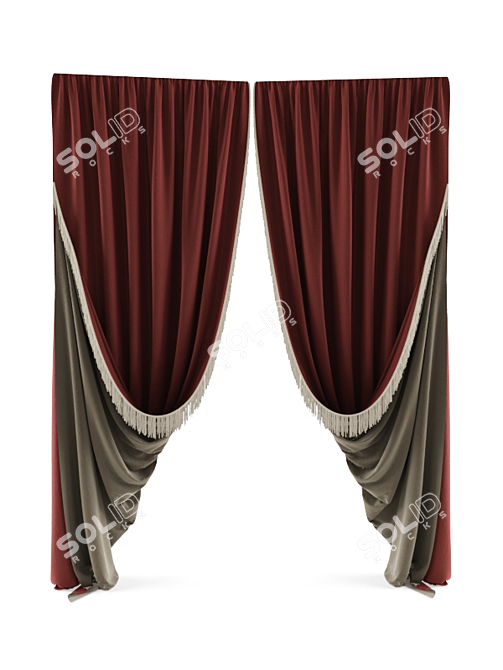 Classic Fringed Blind 3D model image 2