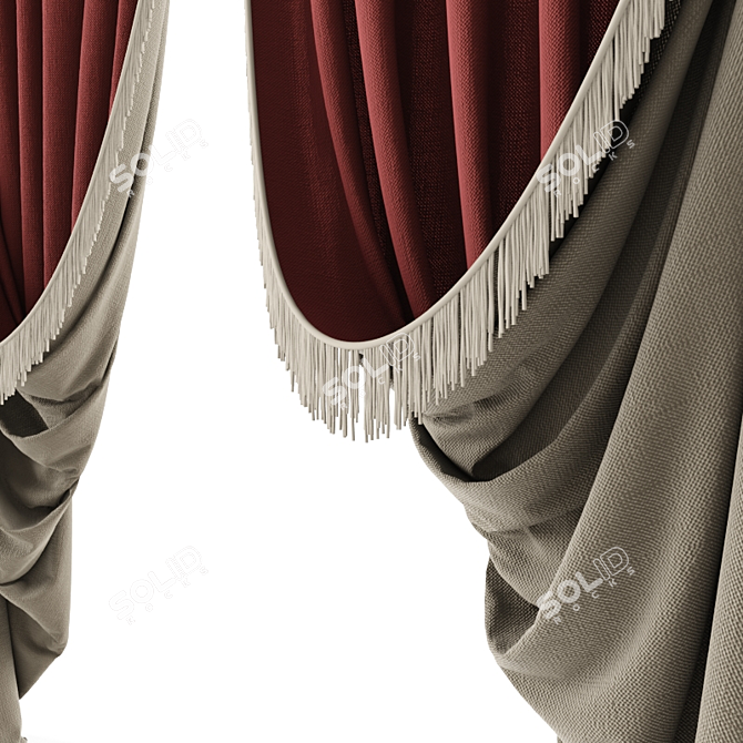 Classic Fringed Blind 3D model image 3