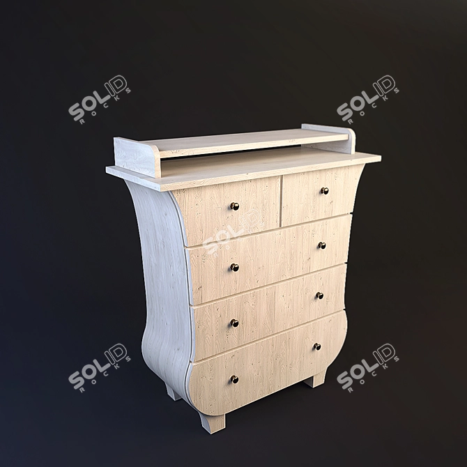 Nursery Bliss Chest of Drawers 3D model image 1