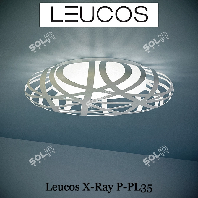 Sleek Italian Pendant Light | Leucos X-Ray P-PL35 3D model image 1