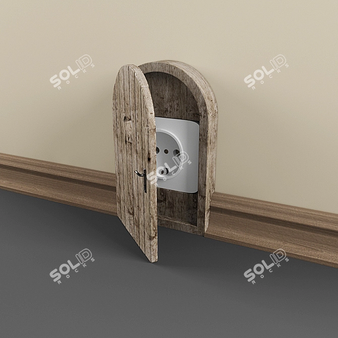 Plinth Socket: Convenient and Stylish 3D model image 1