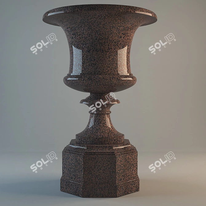 Elegant Moscow Theatre Vase 3D model image 1