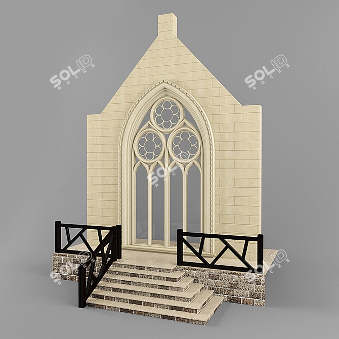 Grand Entry: Luxurious Gate 3D model image 1