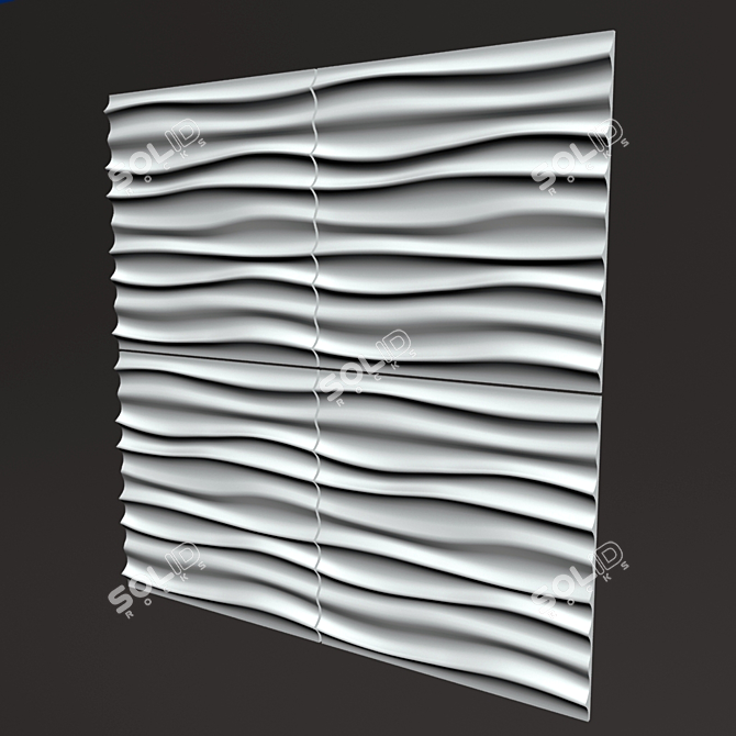 Surf 3D Panel: Perfect Wall Decor 3D model image 2