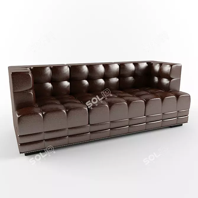 Andrew Martin Grant Leather Sofa 3D model image 1