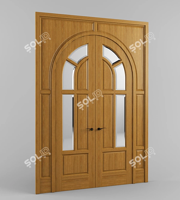 Translation: Entrance door. Size 2775x1920x60 mm.

Modern Artisan Entrance Door 3D model image 1