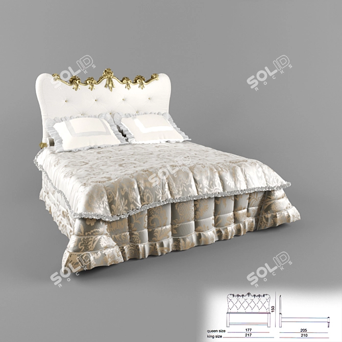 Title: Classic BelCor Bed - Quality Craftsmanship 3D model image 1